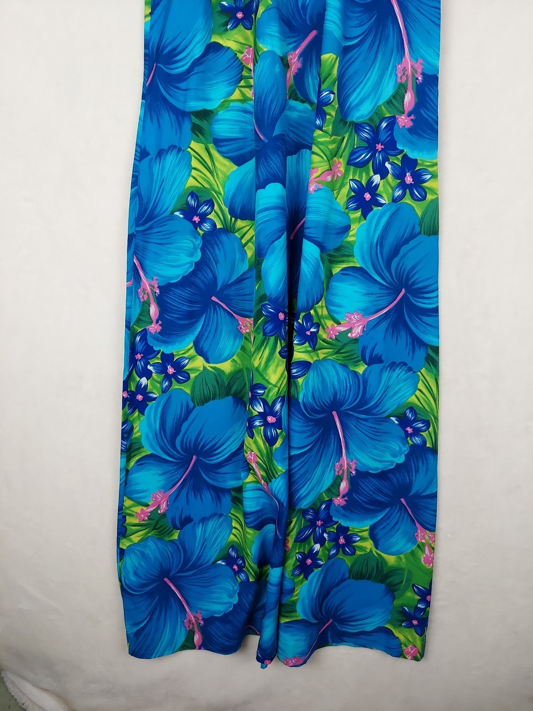 VTG 60/70s Pomare Tahiti Maxi Dress Floral Festival Boho Hippie Psychedelic Mumu