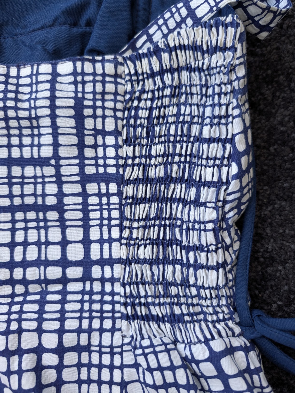 Gabor NY 1960s Vintage Blue White Plaid Swimsuit Playsuit Cotton Metal Zipper M