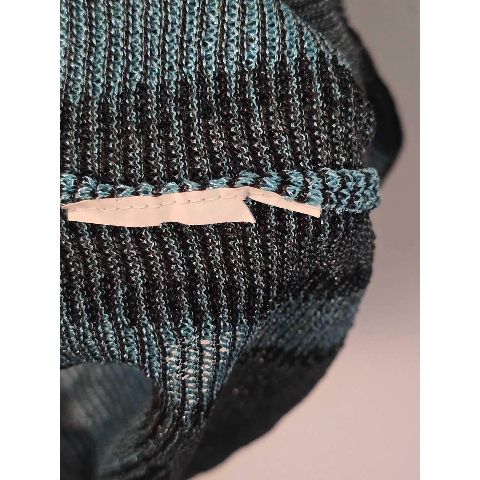 Missoni Dress Art Deco Black Blue Wave Retro Knit