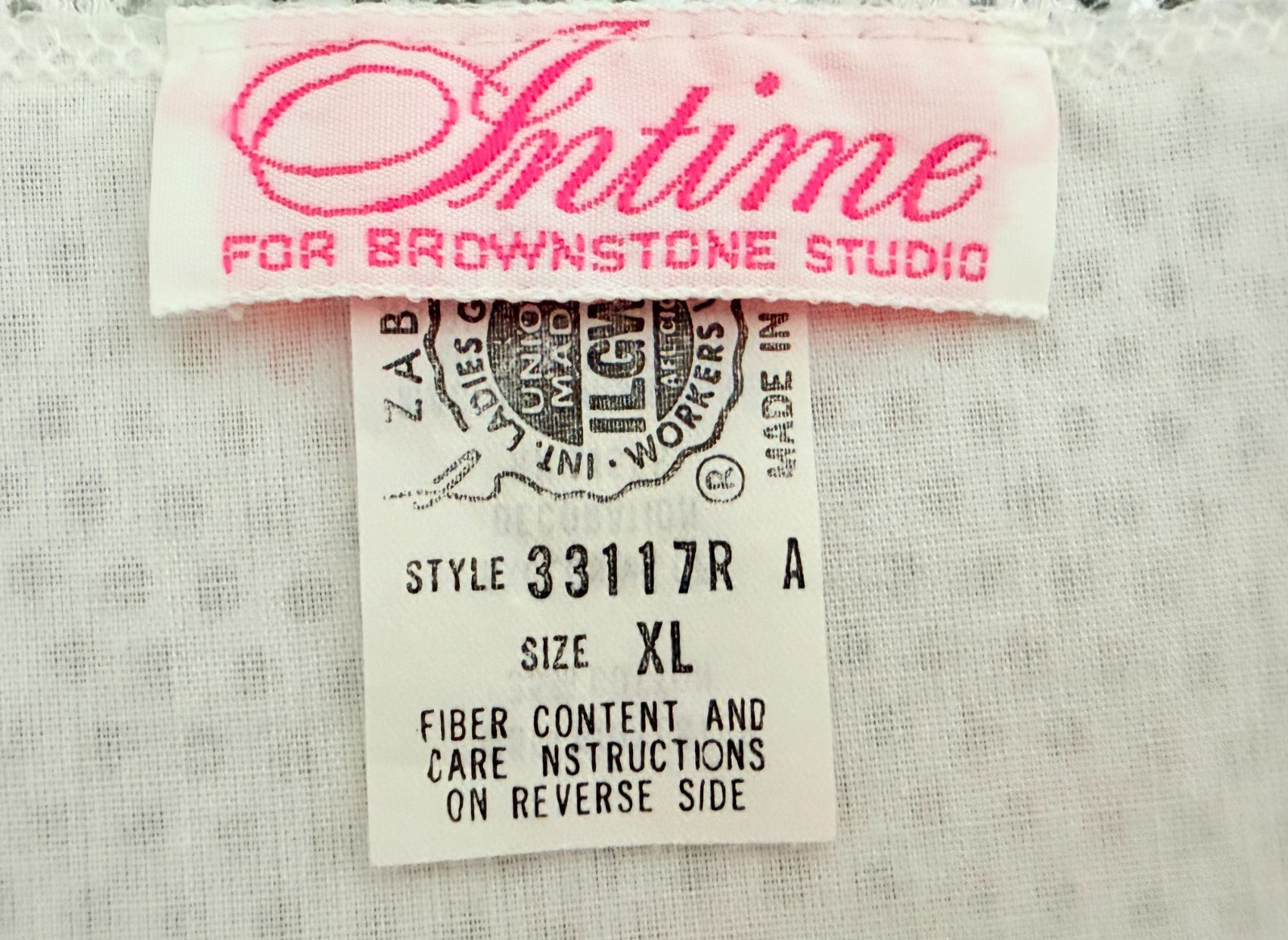Brownstone Studio Intimate Vintage Long Nightgown White Size XL Embroidered