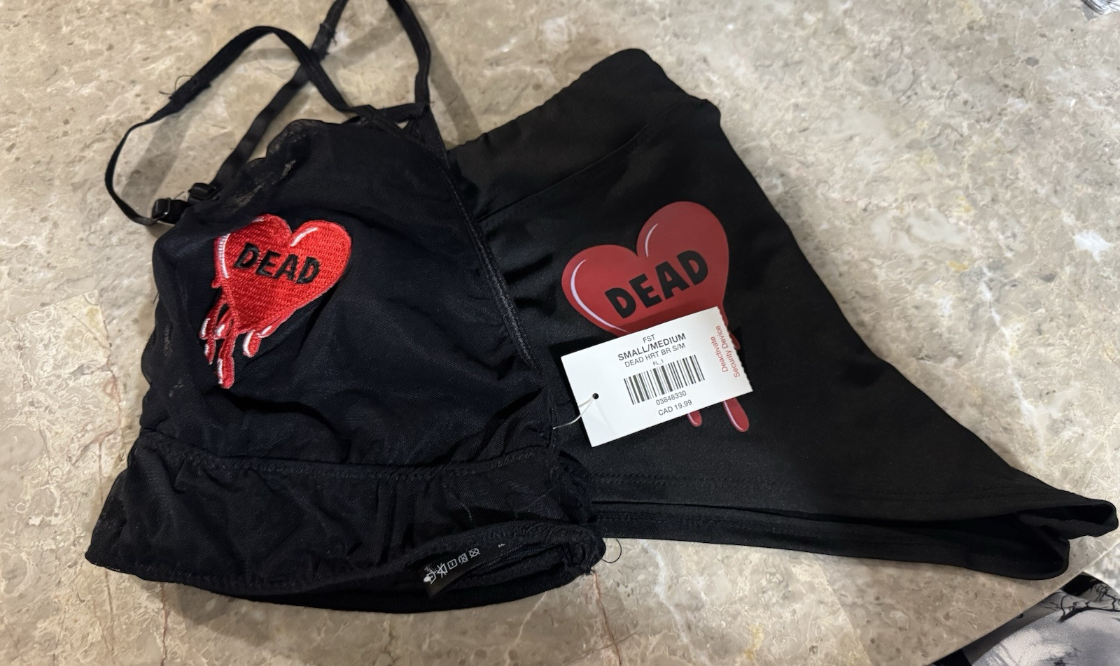BODY RAGE DEAD SHEER BRA & PANTY ! TOP S/M. PANTY MED. NEW !