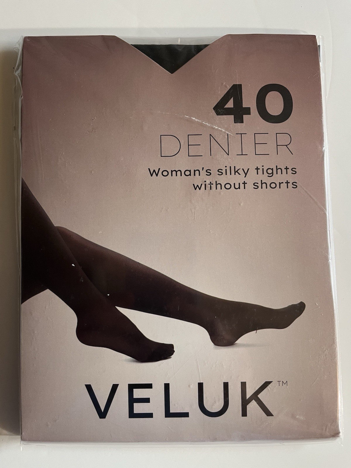 VELUK 40 DENIER Woman’s Silky Tights w/o Shorts SIZE 3M / NERO (Y-2)