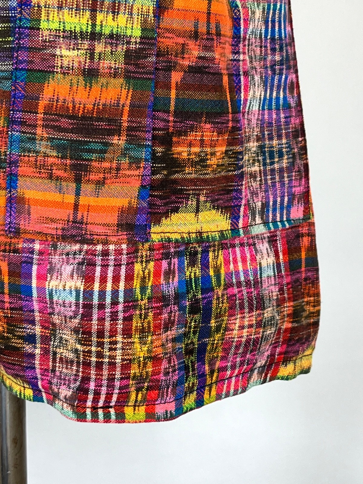 Vintage 1990’s colorful woven 100% cotton patchwork GUATEMALAN shorts size S/M