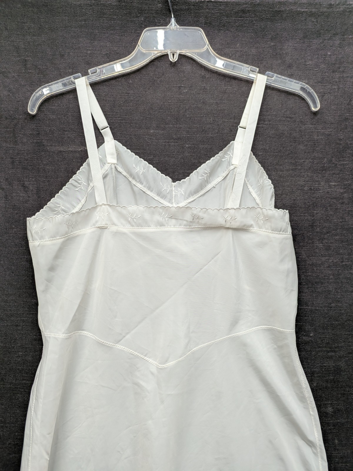 Vintage Dutchmaid Slip Embroidered Adjustable Straps Sexy Granny Slip Dress 38