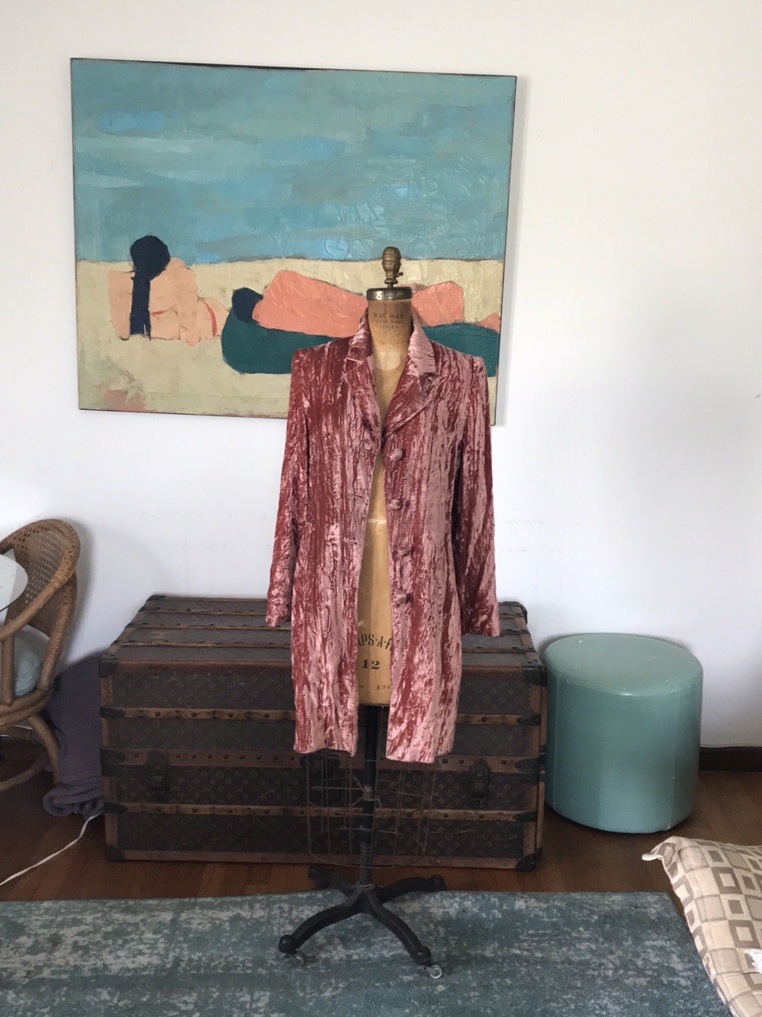 Vintage Lydia Lucca crushed velvet coat