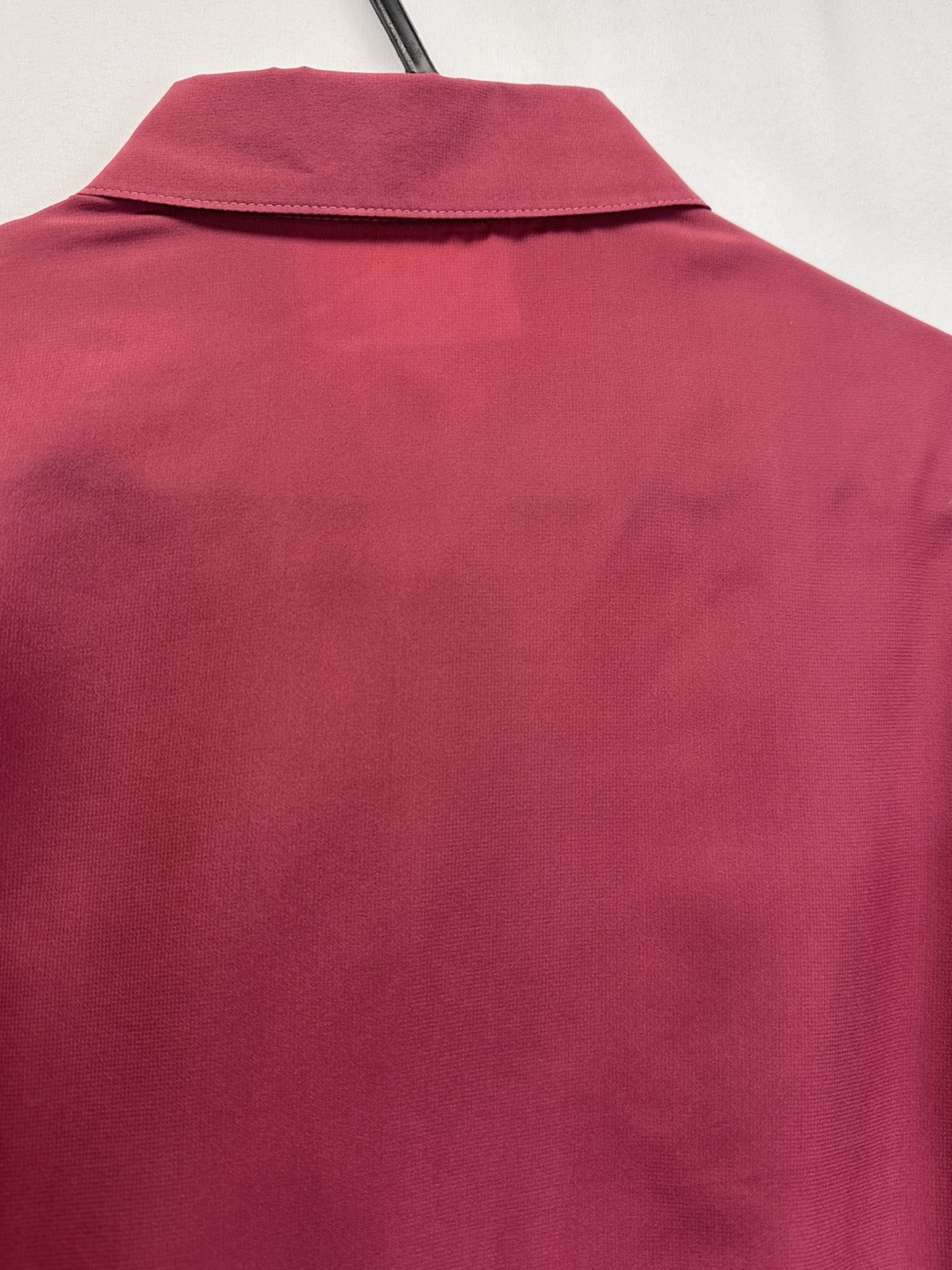 Vtg 1970’s Donkenny Maroon Red Blouse Front Pleats Secretary Geek Size 9/10