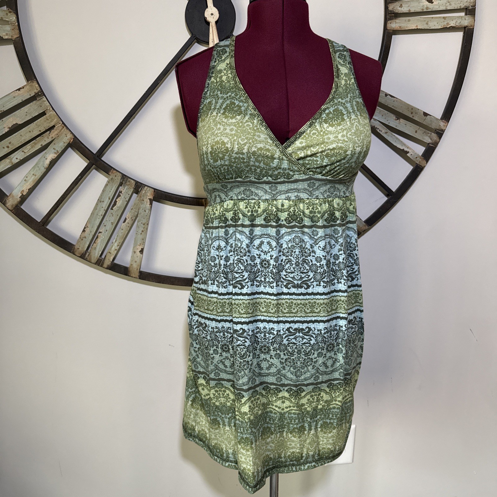 VINTAGE MUDD JUNIOR SIZE MEDIUM GREEN SUMMER DRESS