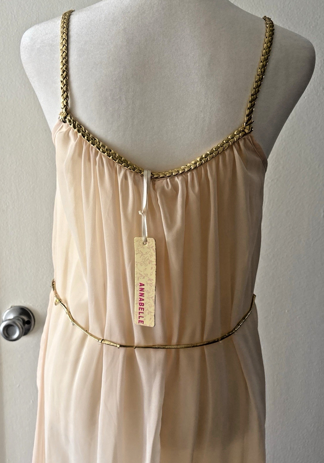 Vtg Annabelle Nordstroms M 2 Pc Negligee Robe Set Sheer Coquette Y2K Honeymoon