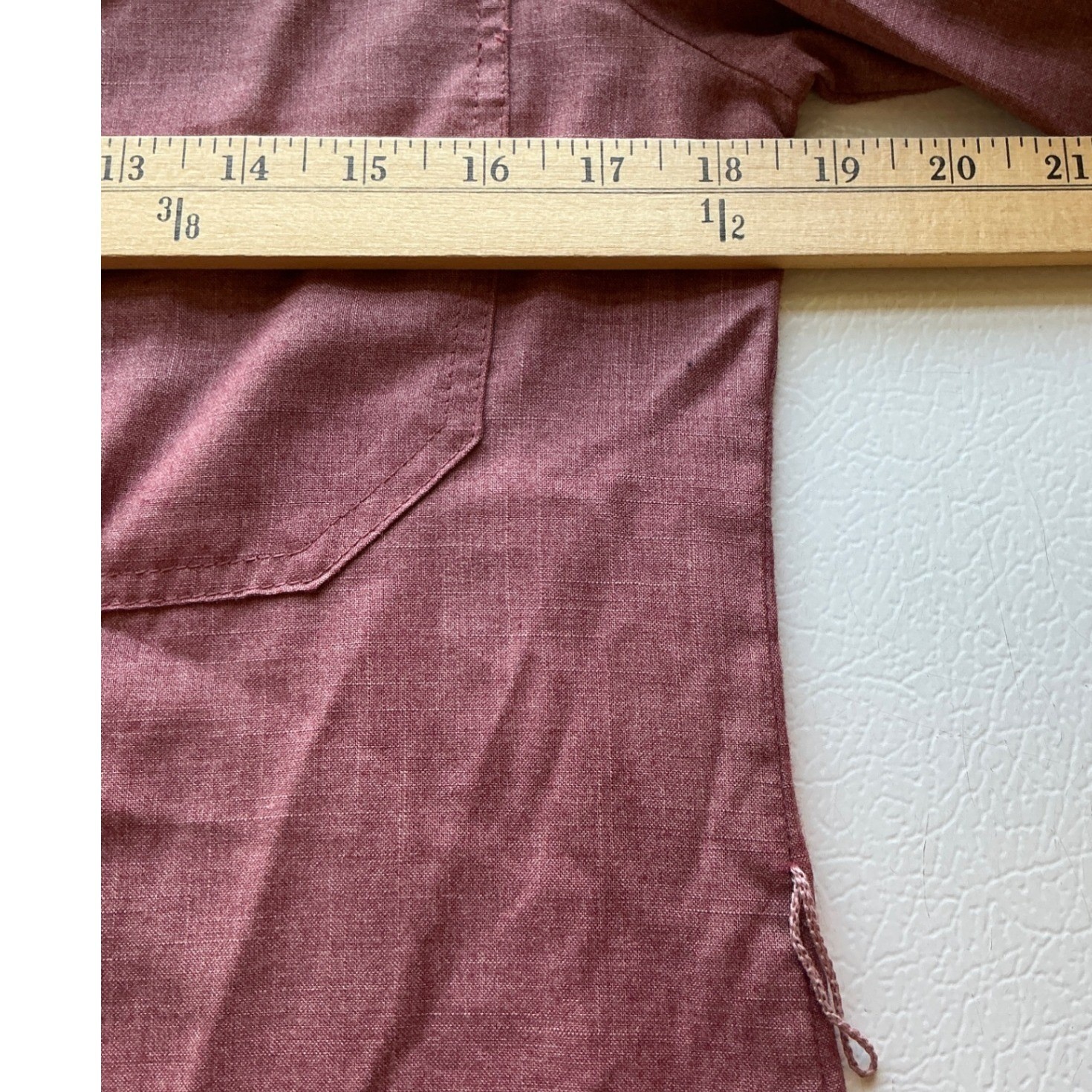 Vintage Route One Shirt Dress Petite Mauve Long Sleeve Button Front Pocket