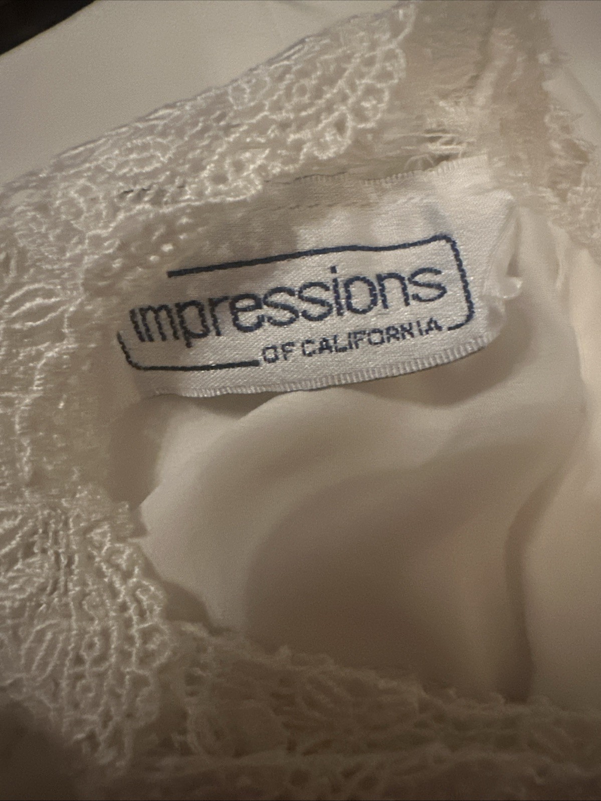 Vtg Victorian Cottagecore Flowy Lace Mock neck Ruffle Blouse Ivory Top 10 M L