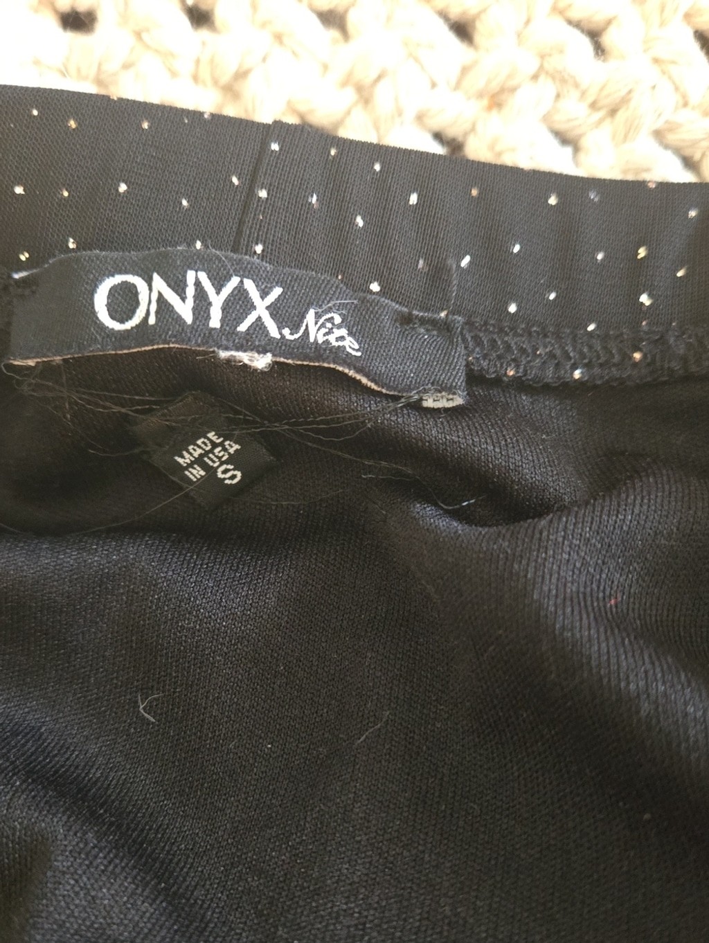 Onyx Nite Vintage Black Sparkle Midi Skirt