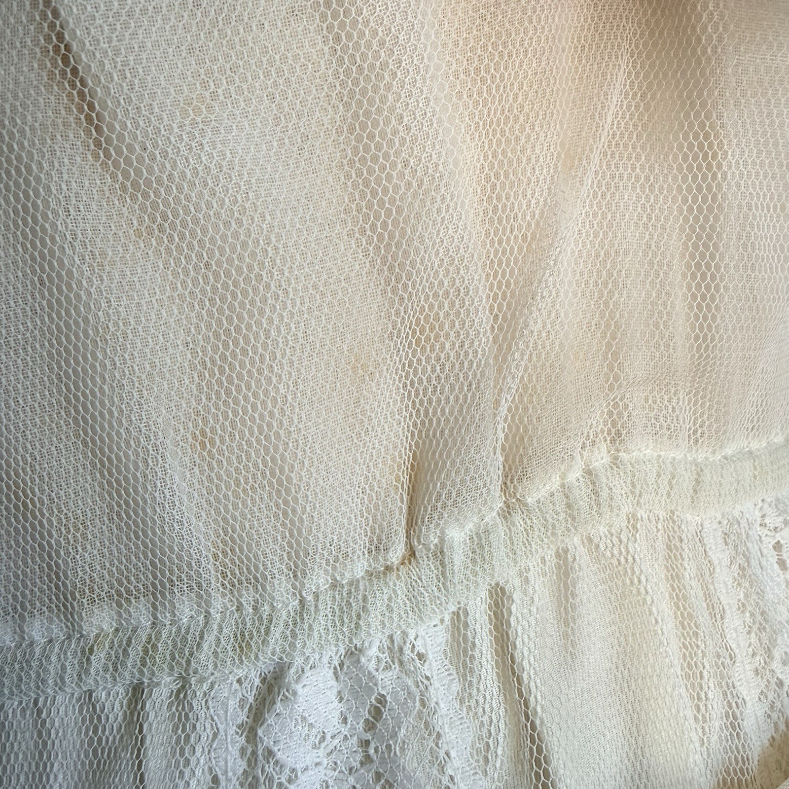 Vtg 80s Gunne Sax Romantic Renaissance Bridal Collection Prairie Lace Sz 9