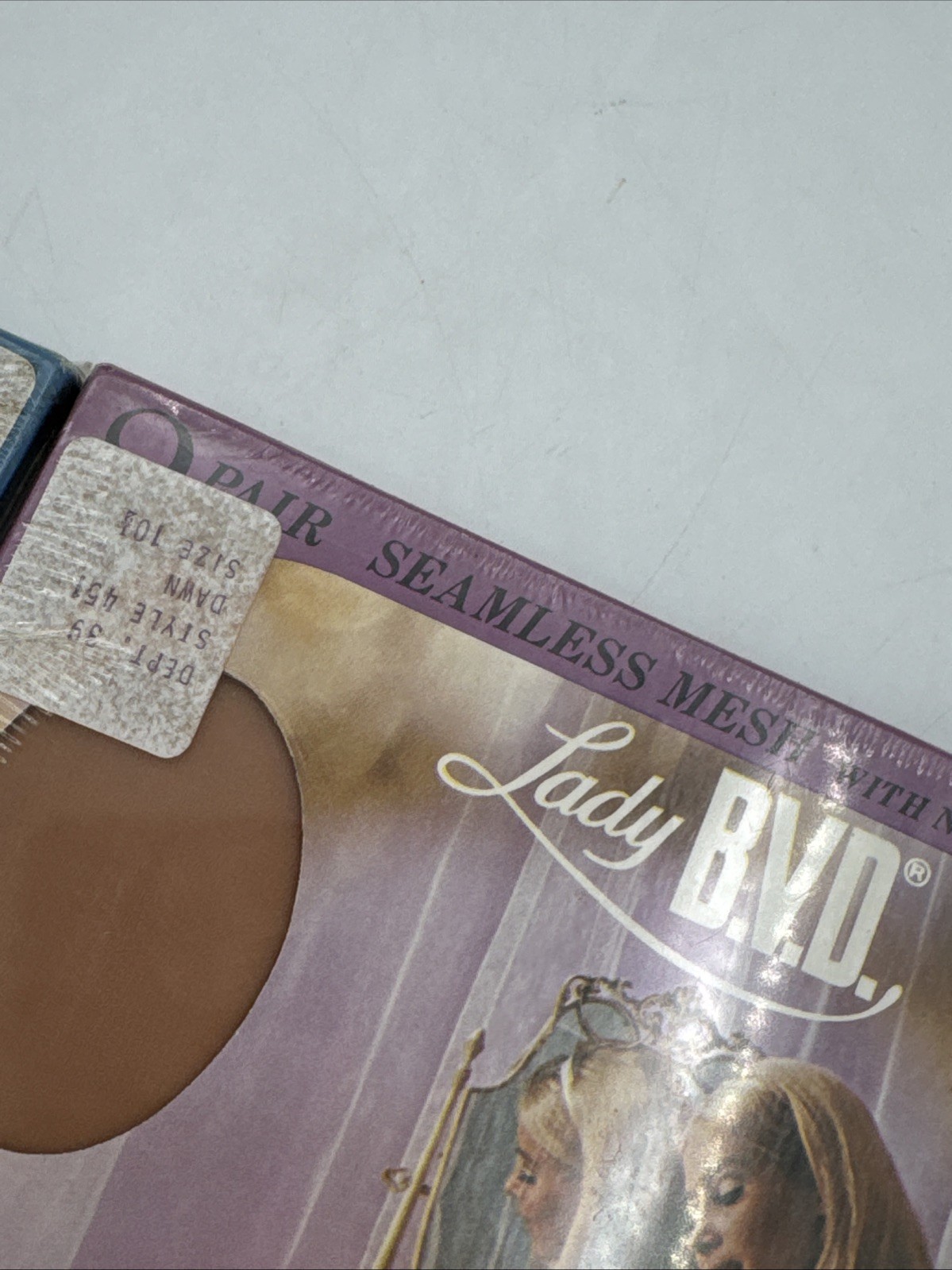3 NOS Lady BVD Seamless Stockings Pantyhose Vintage Dawn Style 451 10 1/2 Mesh