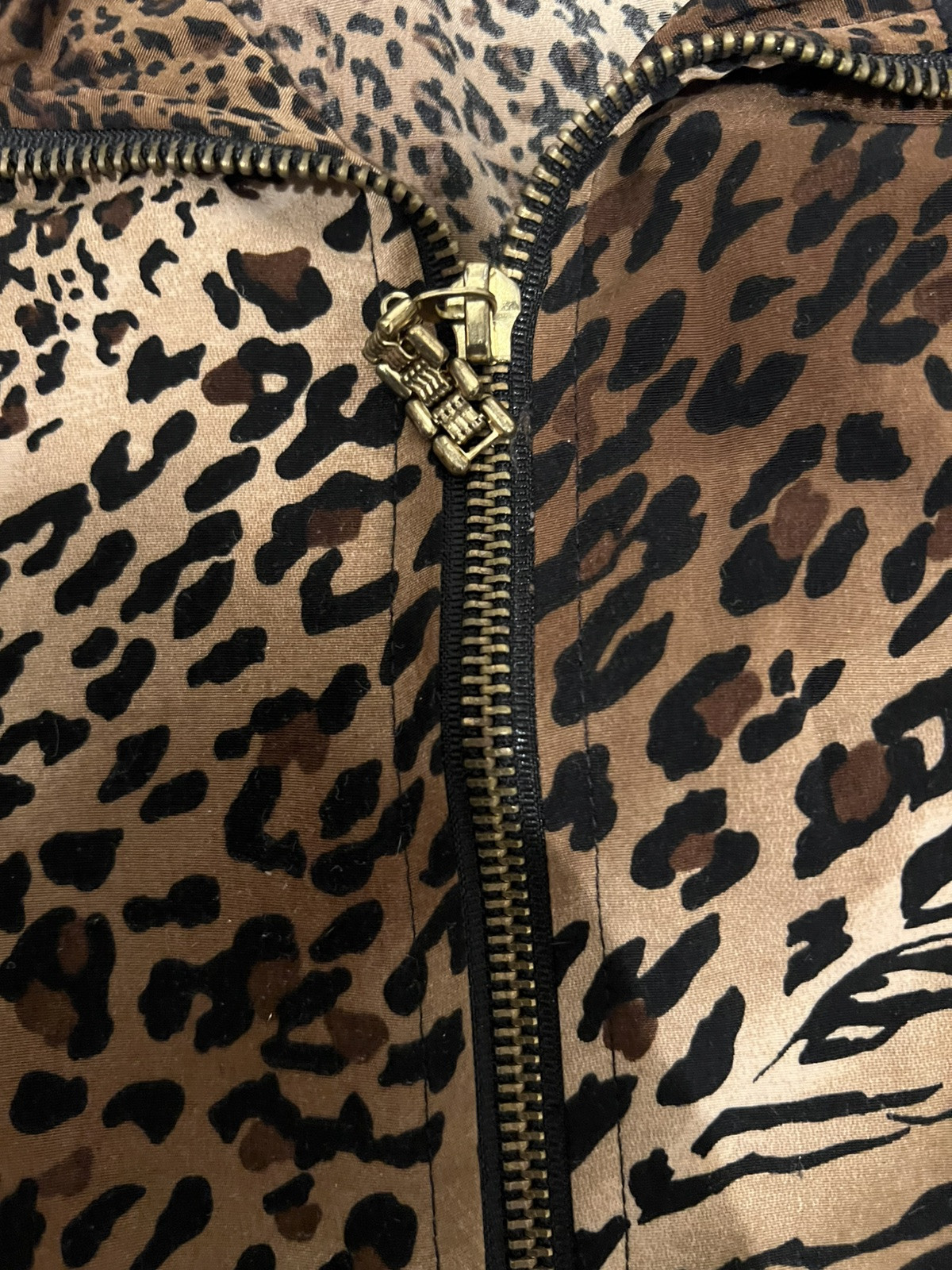 70s Teddi Of California Leopard Animal Print Top Blouse Sheer Vintage