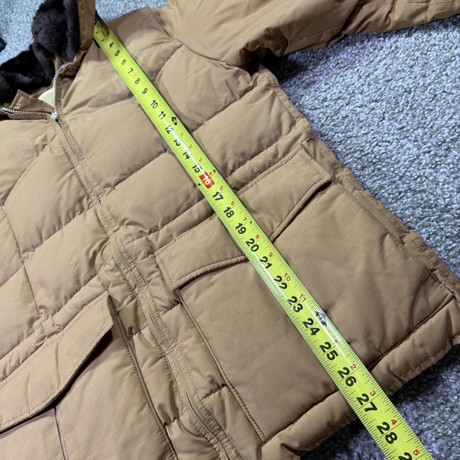 Vintage Miller western Wear Goose Down Fur Collar Puffer Jacket 80s