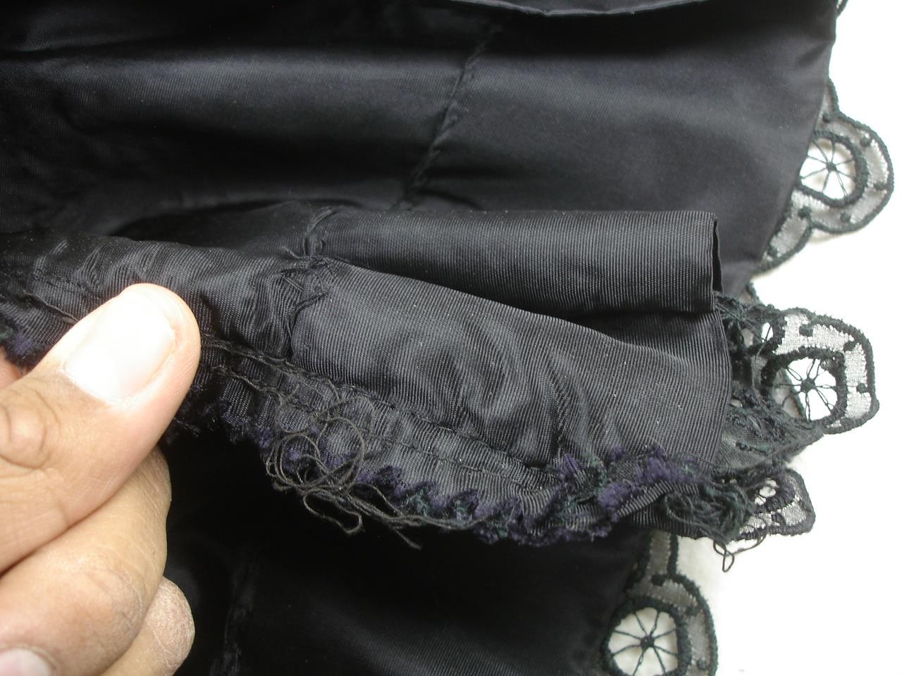 Women’s XS Vtg 1950’s Sa’Bett of California Little Black Dress Lace Party Formal