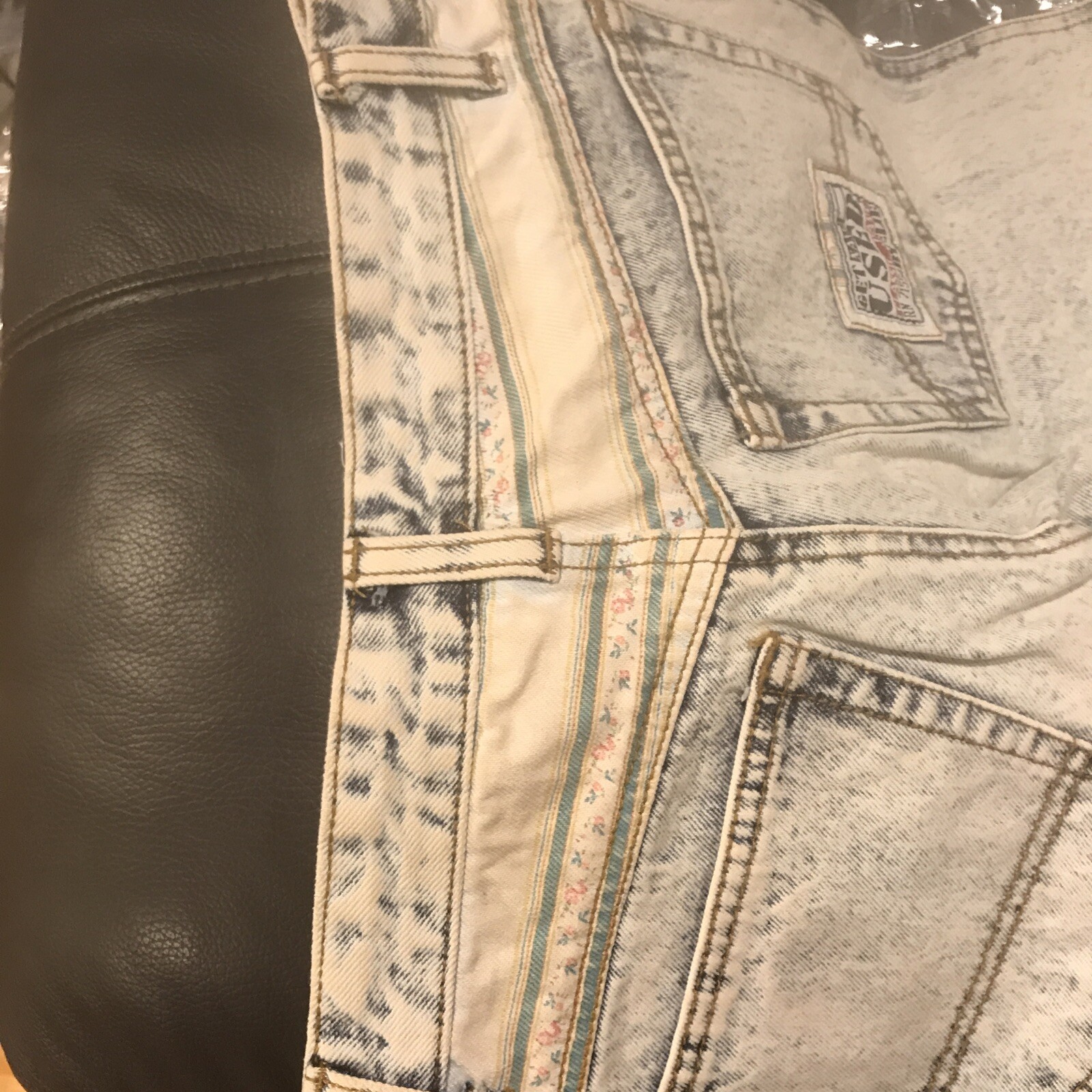 VTG 80s GET USED BY ELIE TAHARI ACID WASH WOMAN DENIM JEANS 28 HONG KONG NIP NOS