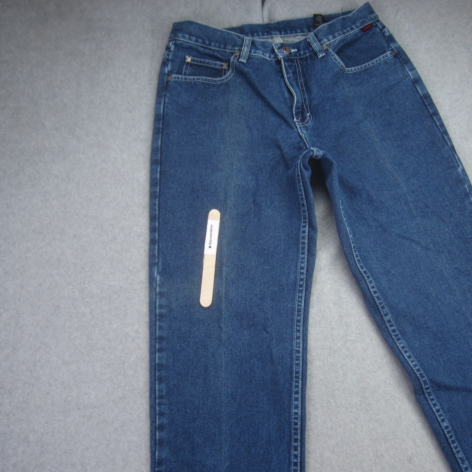 Vintage FUBU The Collection Jeans Womens 9 /10 Blue Straight Leg Logo Y2k