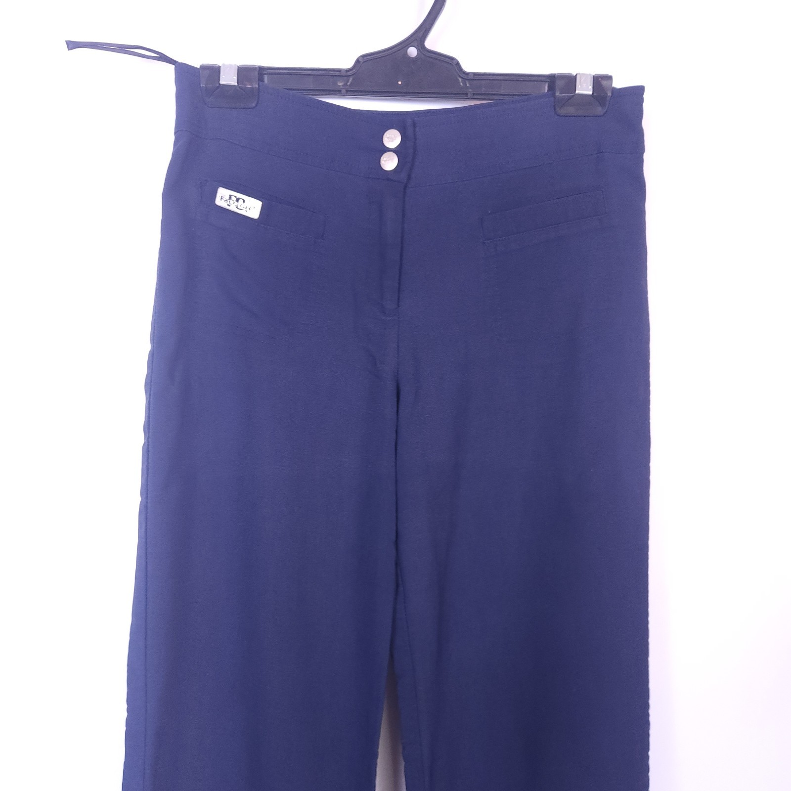 Face Off Y2K Flared Low Rise Blue Pants 10 Stretch Bell Bottoms Cyber punk Rave