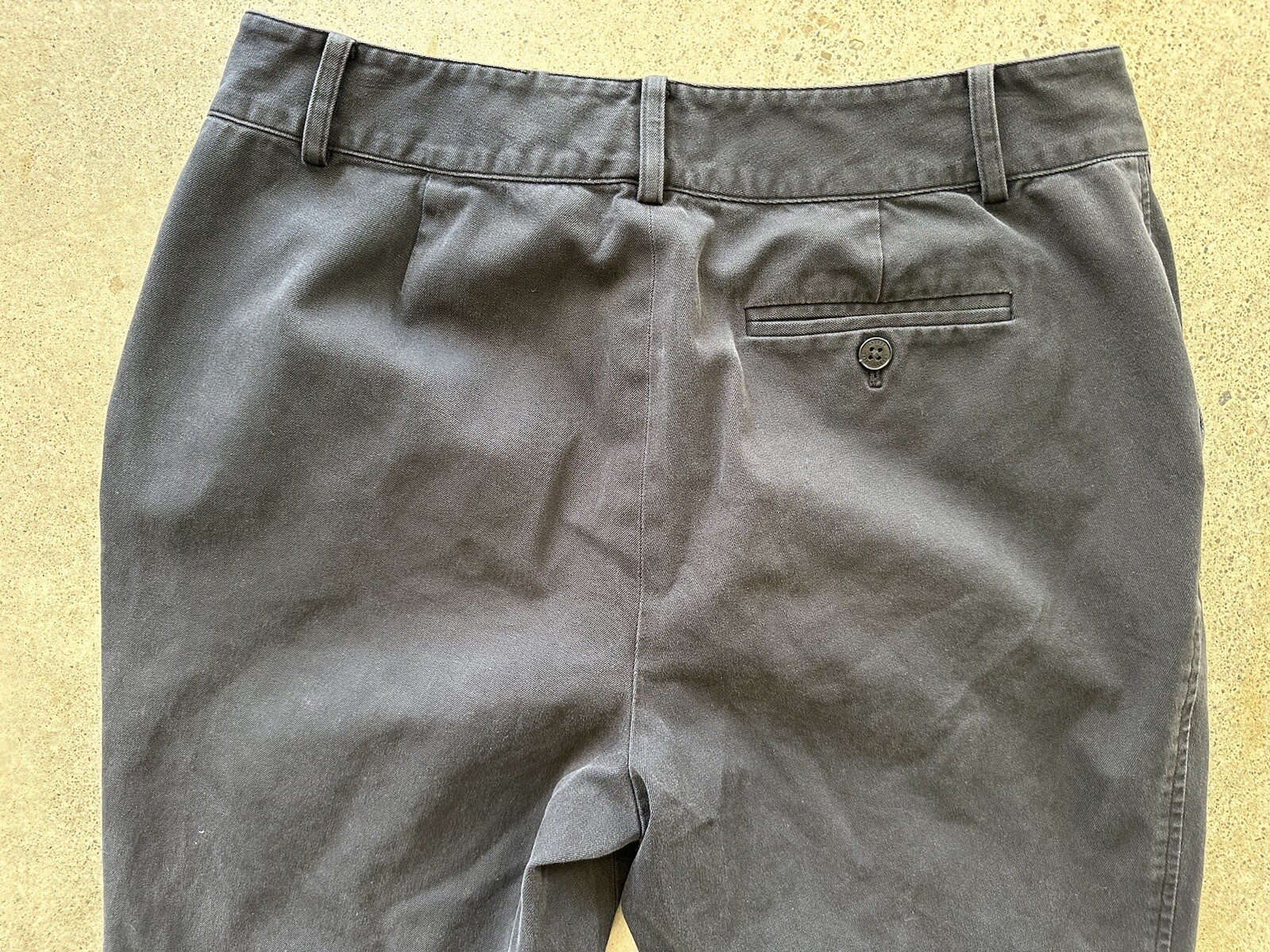 Vintage Polo Ralph Lauren Black Cotton & Elastane Twin-Button Pants Size 10