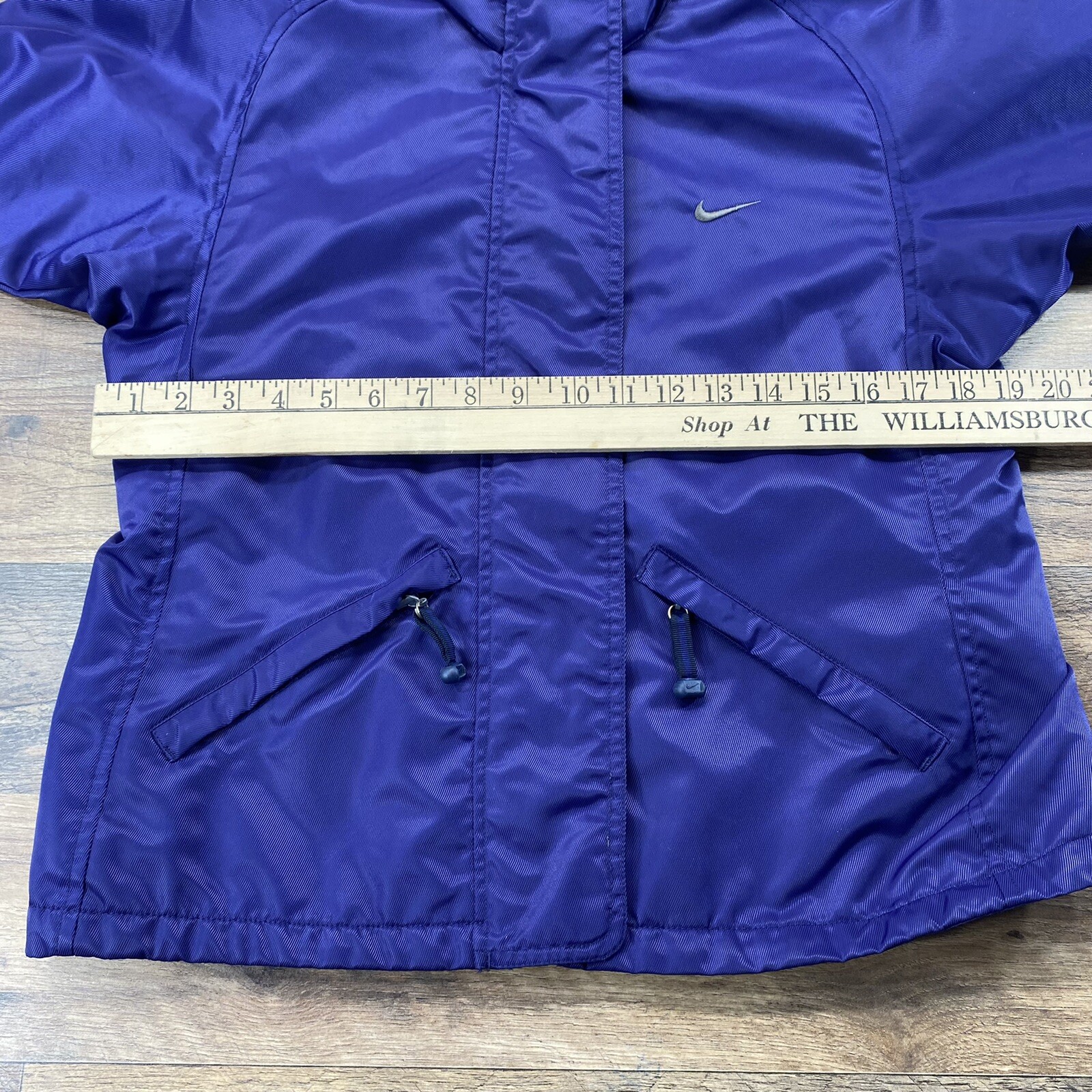 VTG Nike Womens Size S 4-6 90s PurpleFull Zip Nylon Windbreaker Swoosh