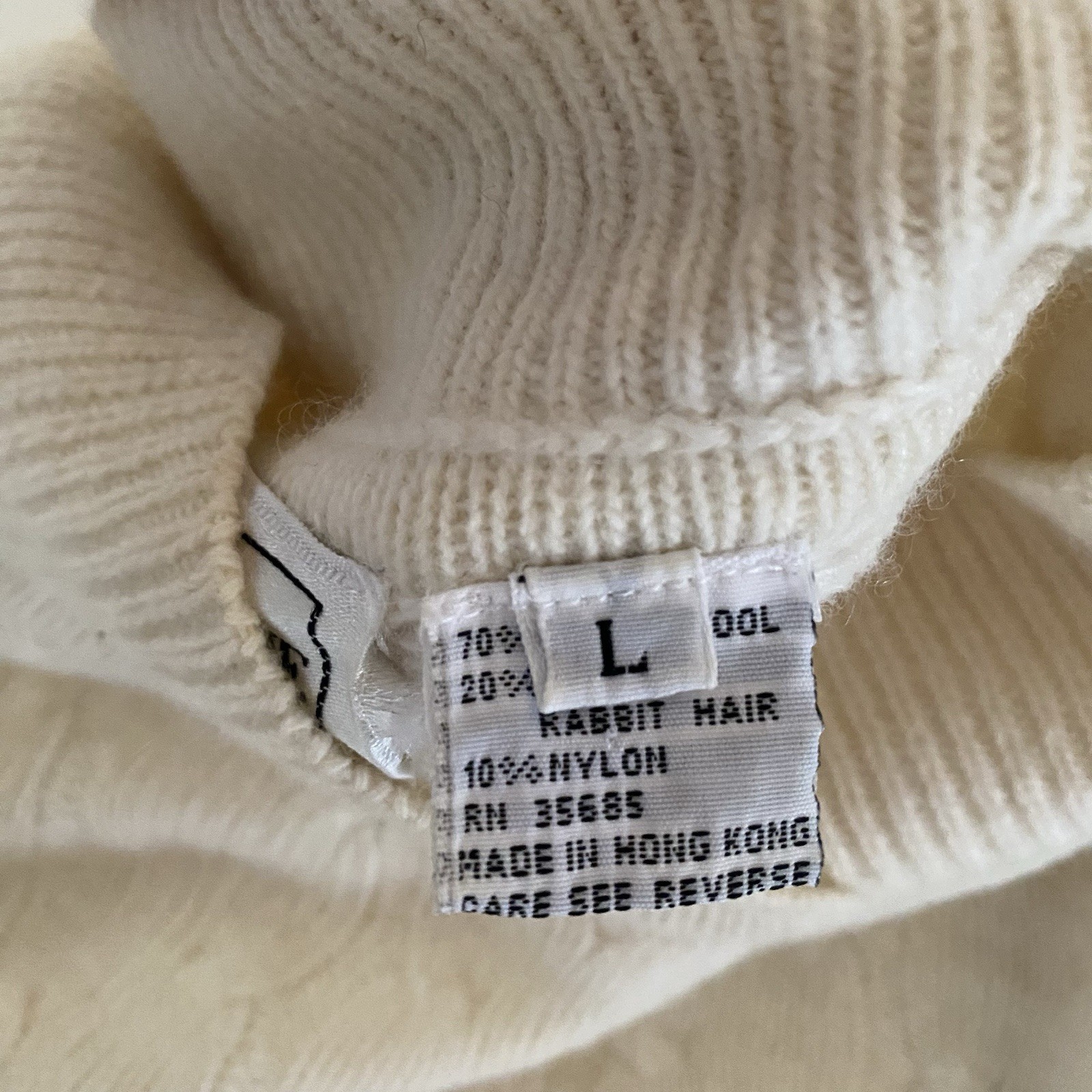 VTG Evan Picone Lambswool Angora L Sweater Mock Neck Cable Knit Soft Girl 60s 70