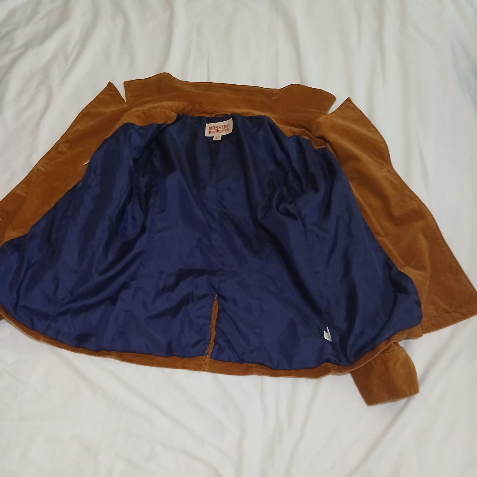 Mossimo Supply Co Corduroy Pea Coat Women L Brown Double Breasted Y2K 90s Retro