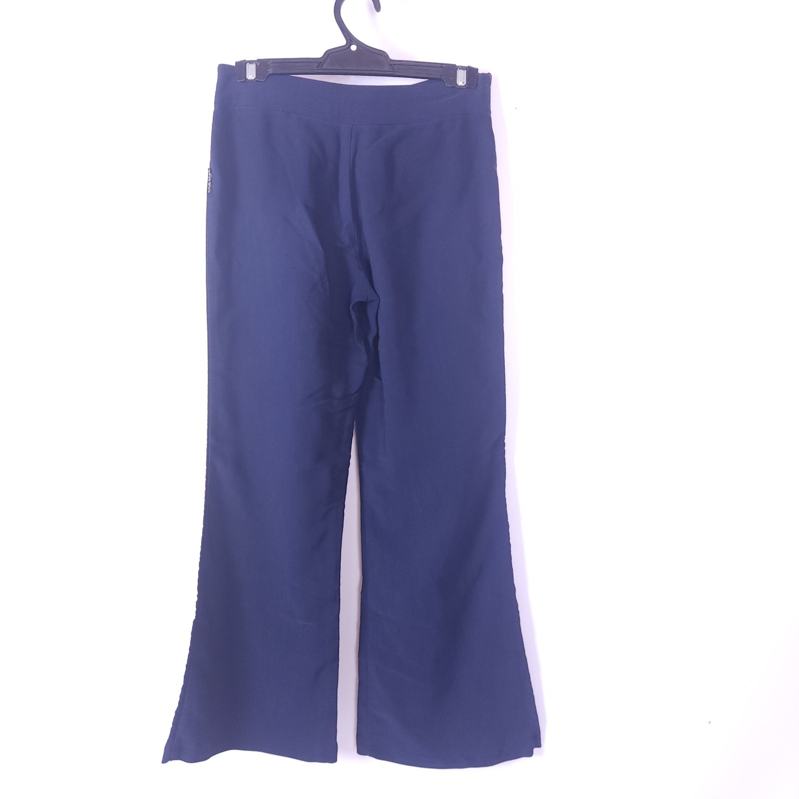 Face Off Y2K Flared Low Rise Blue Pants 10 Stretch Bell Bottoms Cyber punk Rave