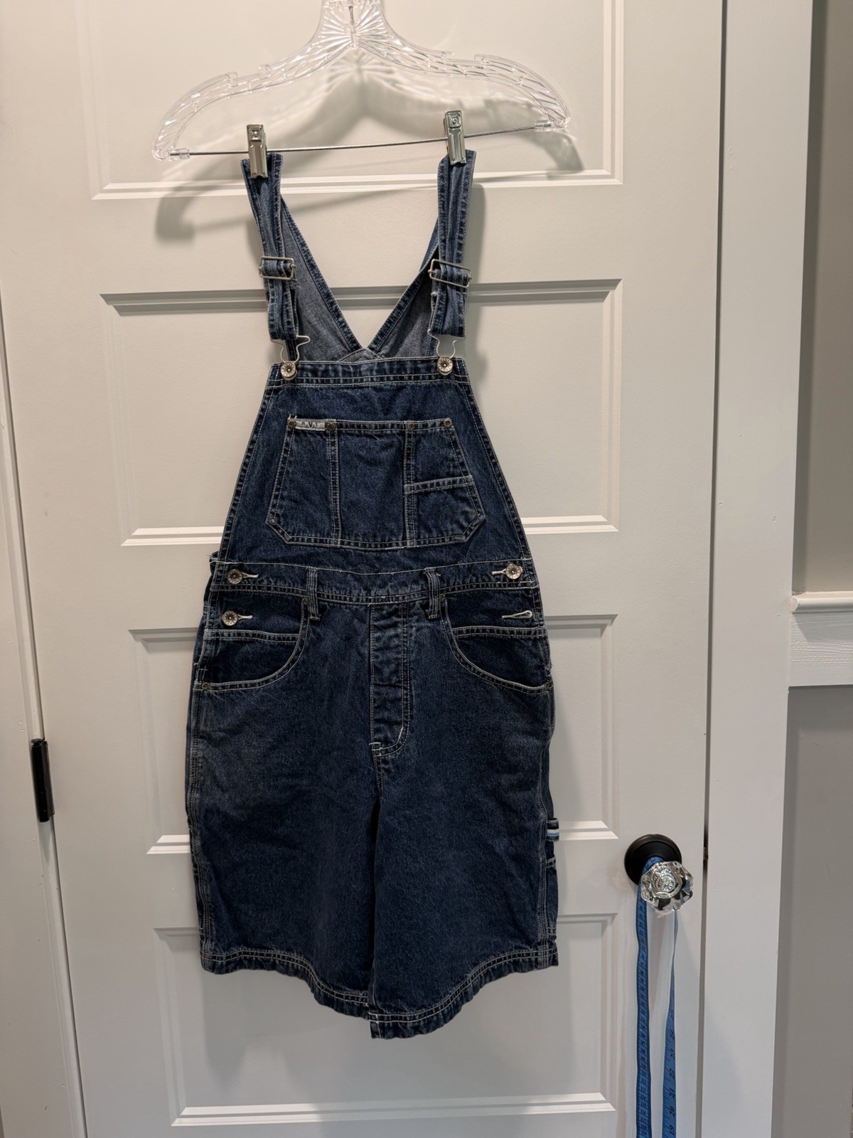 Vintage 90s RVT Piping Hot Denim Shortalls Carpenter Y2K Small