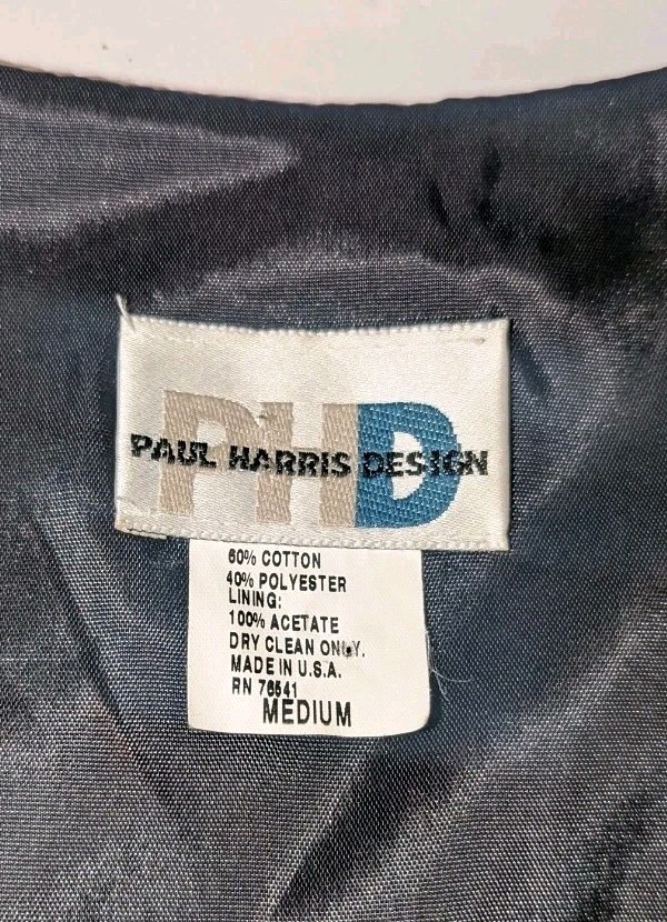 Vintage 80s 90s Paul Harris Design Tapestry Christmas Winter Vest Polar Bears M