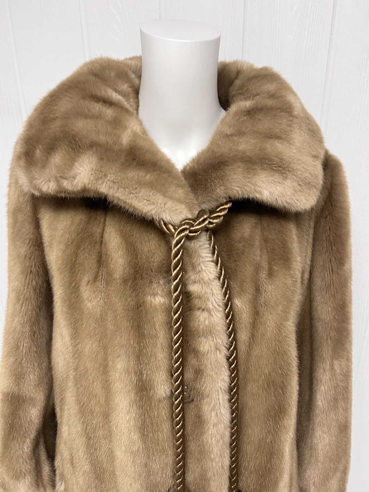 Vintage 70’s SEARS The Fashion Place Women’s Faux Fur Coat Jacket size 12