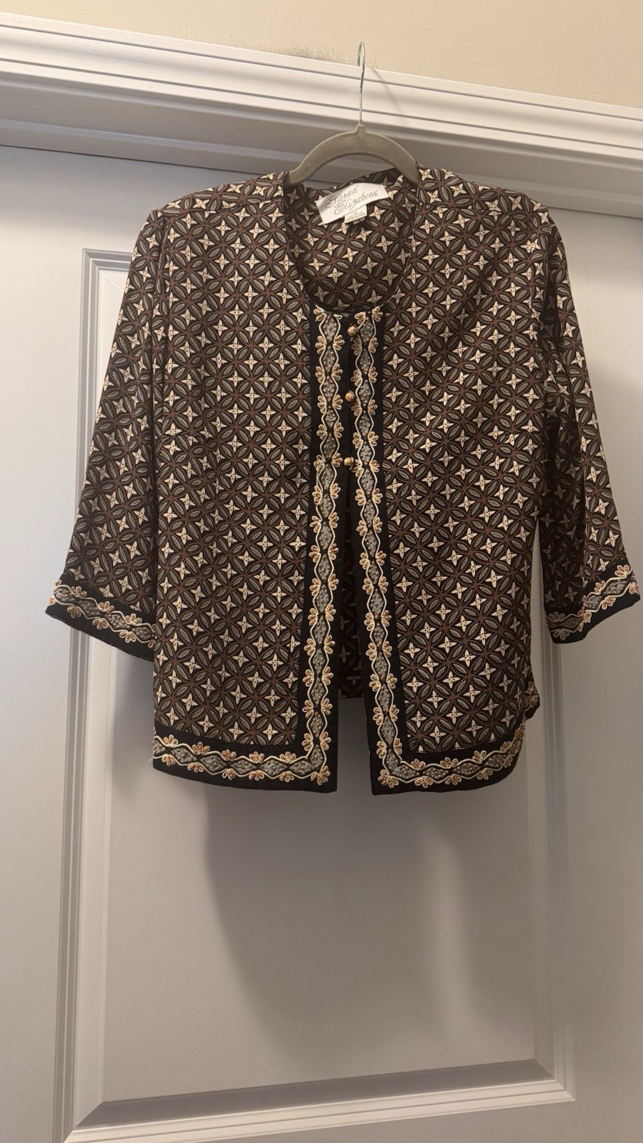 Sarah Elizabeth Vintage Jacket Blazer Embroidery And Beading Size 10 NWOT