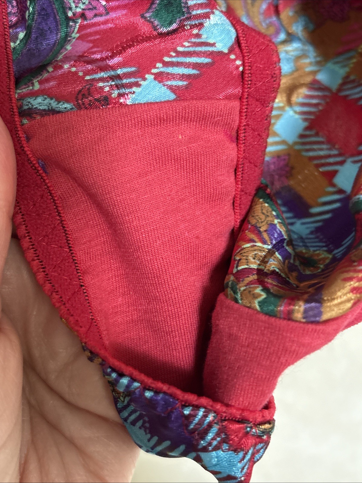 Vintage 80’s NWT RENE ROFE High Cut Leg ruffle paisley satin Panties SZ 6