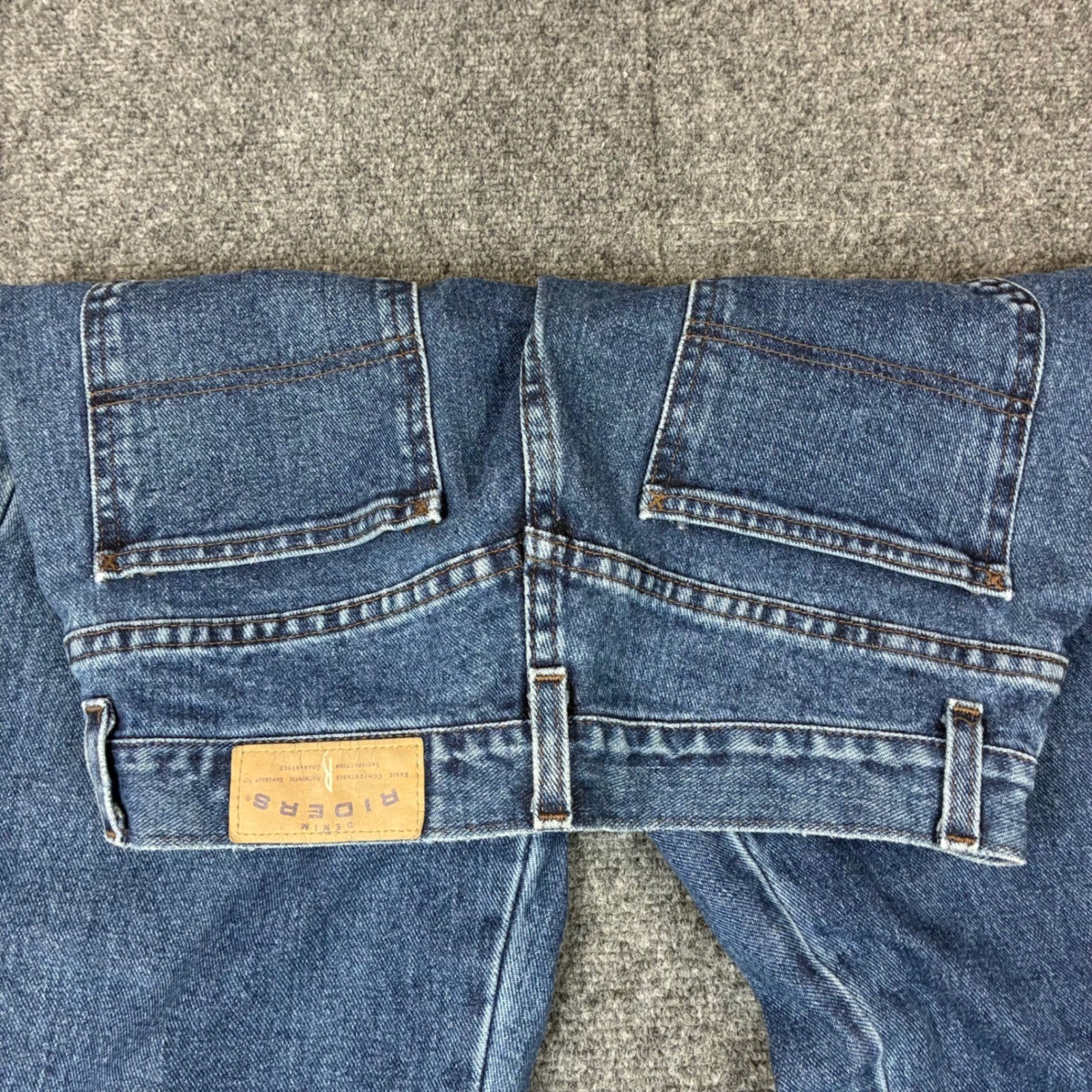 VTG Riders Lee High Waisted Straight Leg Jeans Blue Denim Made in USA 10M 28×32