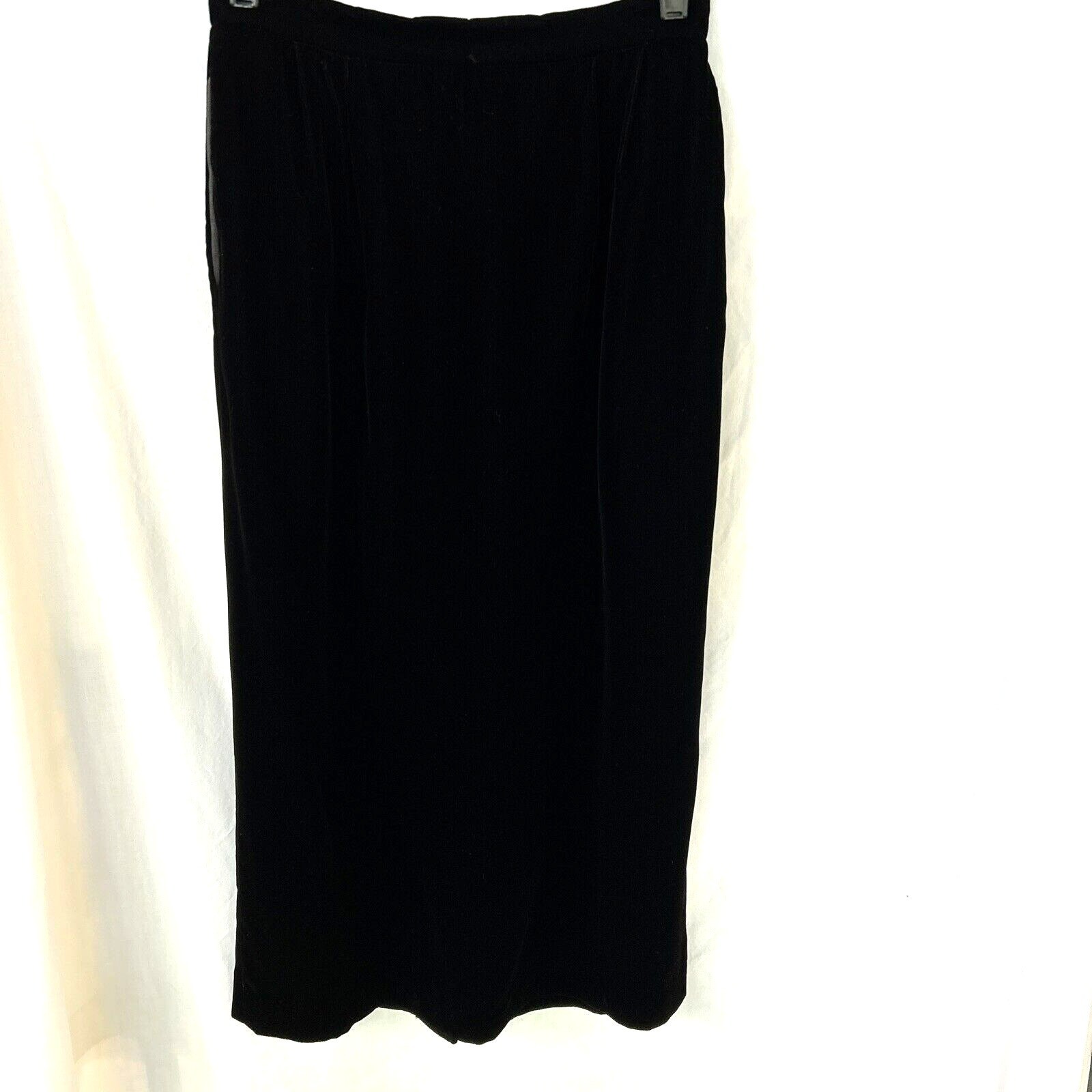 Vtg Lloyd Williams Skirt Black Velvet Maxi Skirt Size Sm Witchy Goth Dark Fairy