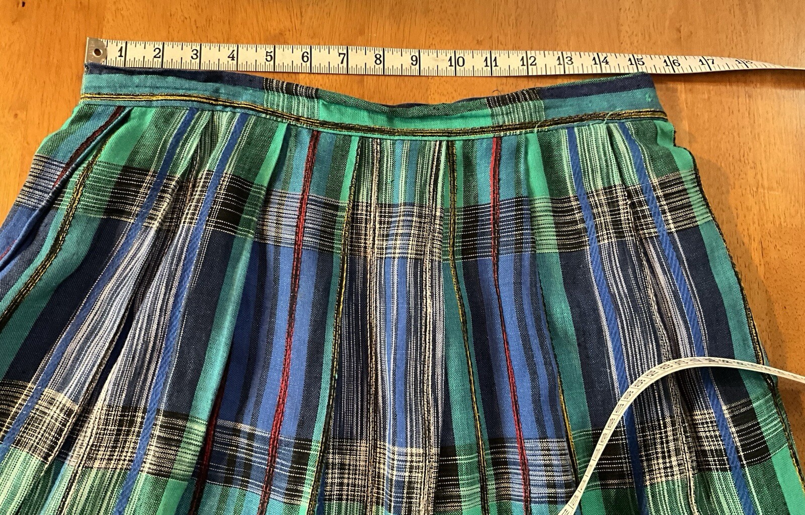VTG Tica Women’s Pleated Skirt Plaid Size 14 Made in USA Union Tag Preppy