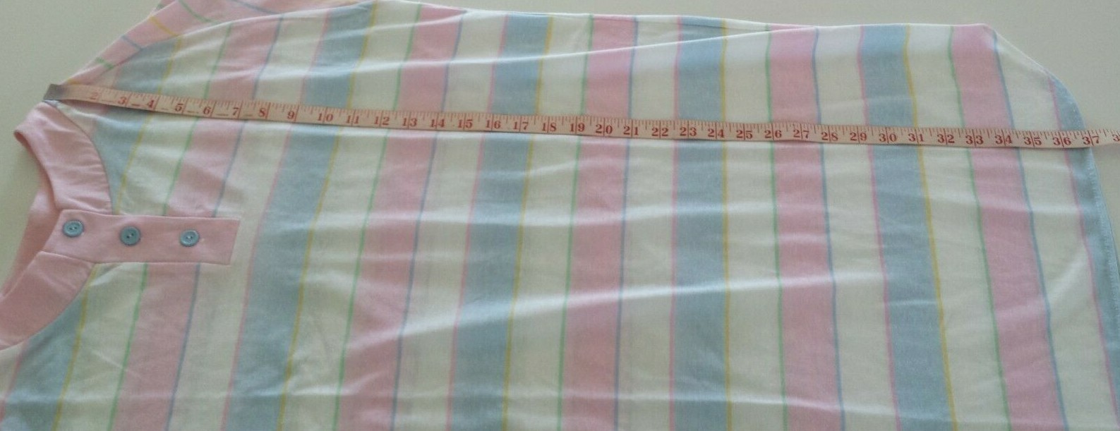 Vintage Jennifer Dale Nightgown Womens One Size Pastel Stripe Night Shirt
