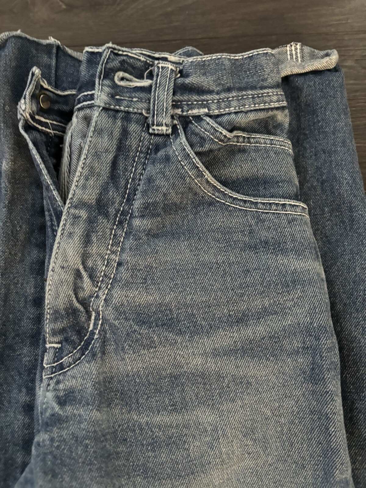 Vintage womens Lawman jeans Flare Bell Bottoms Western Carpenter 26XL Hong Kong