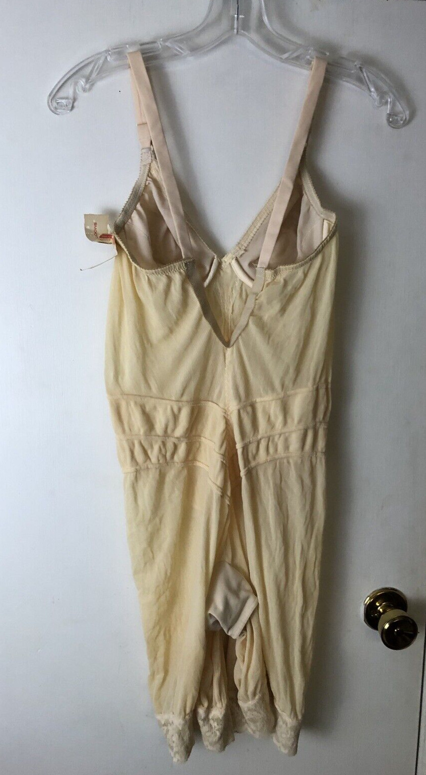 Vtg Young Smoothie lingerie steampunk 34B Bra long girdle garter 1 pc corset 70s