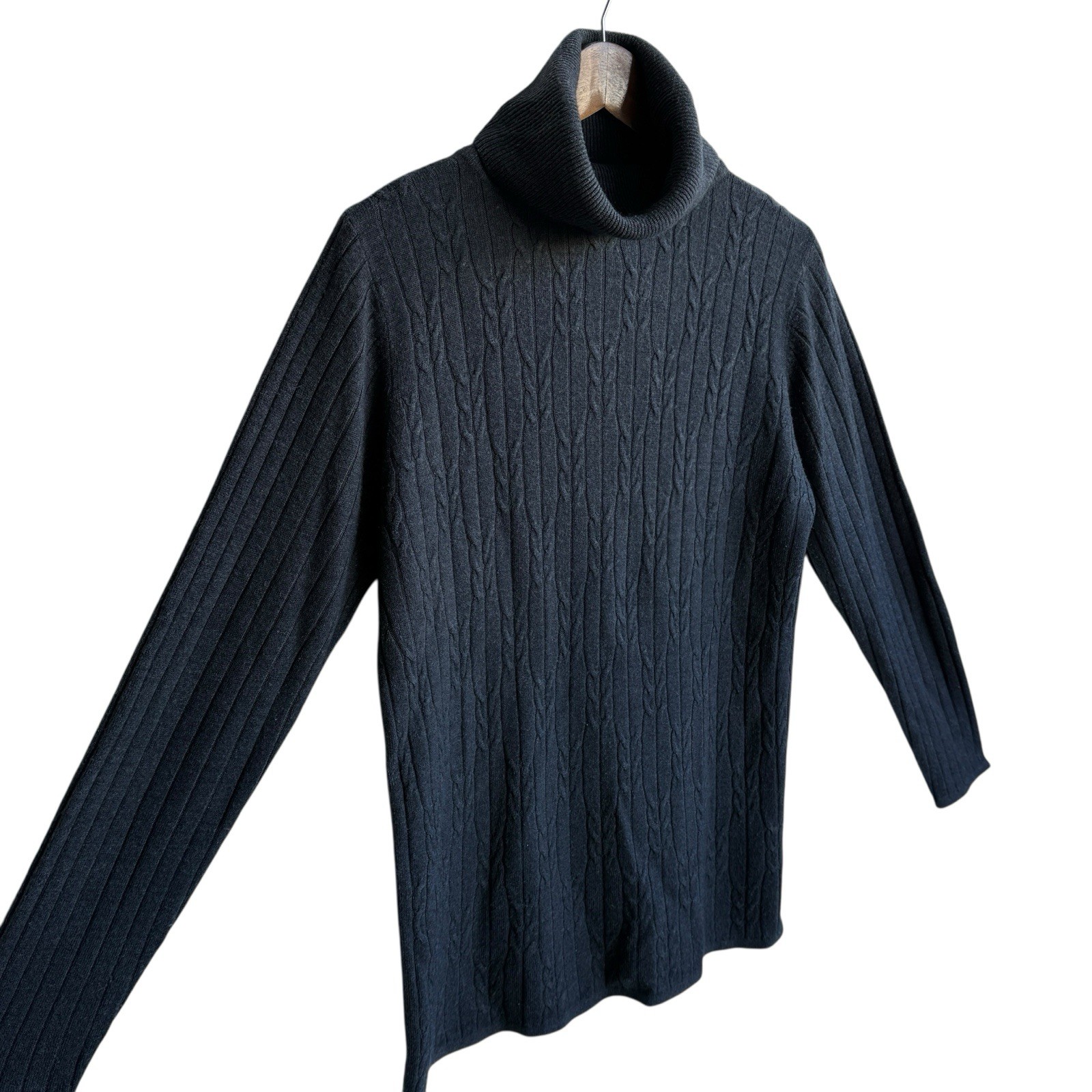 Tall Girl turtleneck sweater Womens Sz S Gray long sleeves B-45