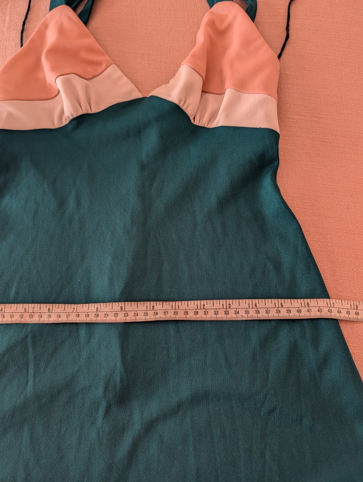 Authentic Vintage 70s Halter Neck Maxi Dress Size S