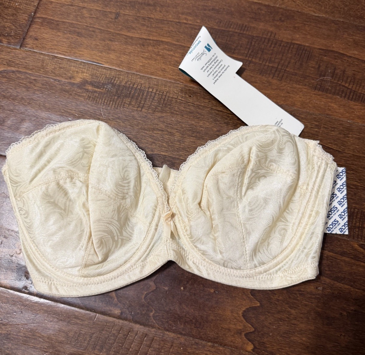 Smoothie Solutions Strapless Bra 34D Champagne Vintage NOS 1990s Deadstock