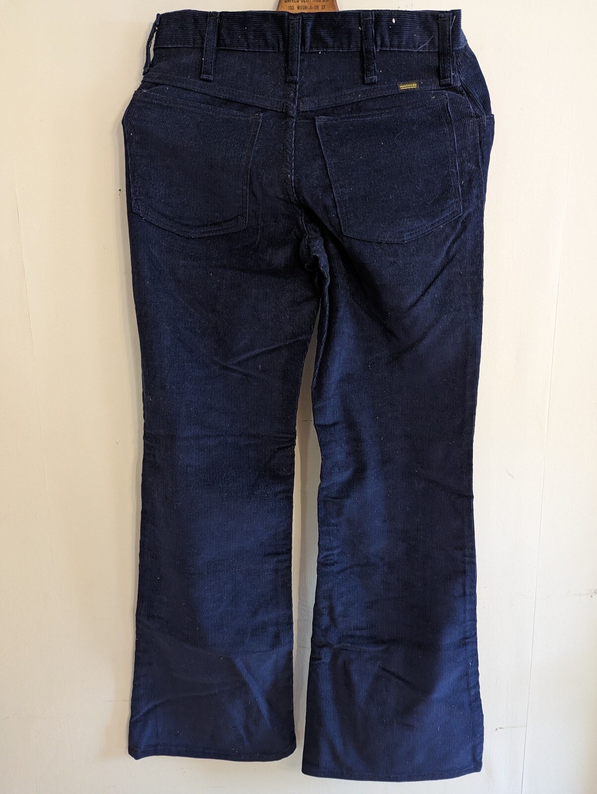 Maverick Corduroy Pants Blue Vintage 1970s Bell Bottom 27×30
