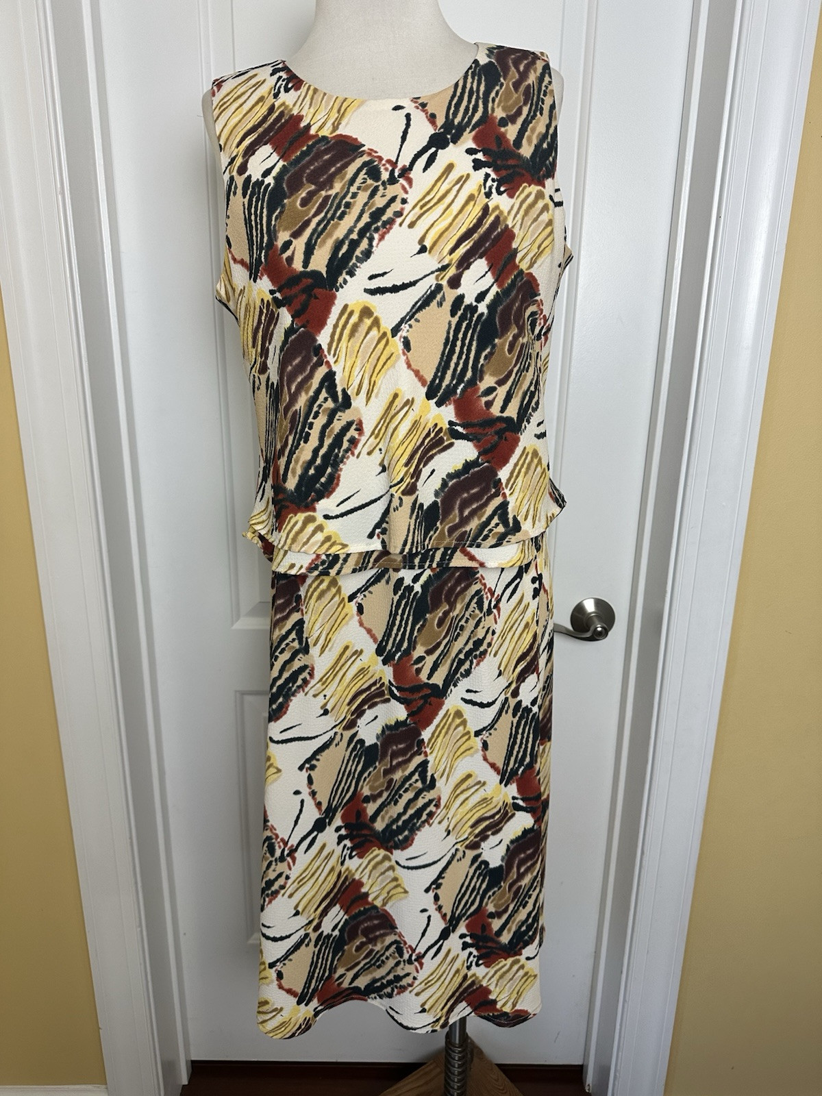 Vintage 80s Giorgio Fiorlini 2pc Skirt Tank Set Graphic Splatter Large Women’s
