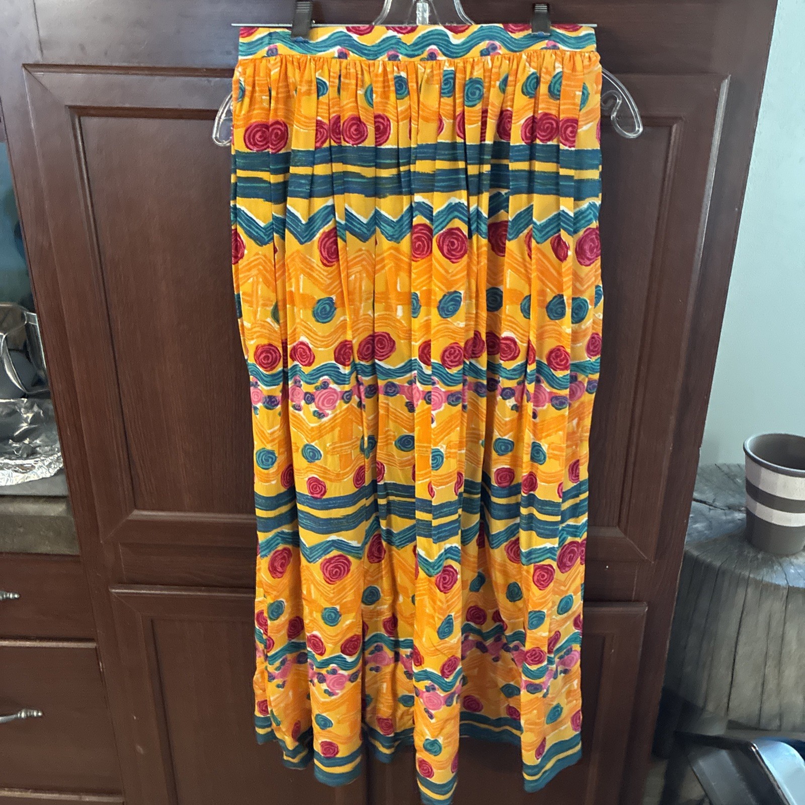 VTG Miss O By Oscar De La Renta Pleated Midi Aztec Skirt RUNS SMALL Size 6 Boho