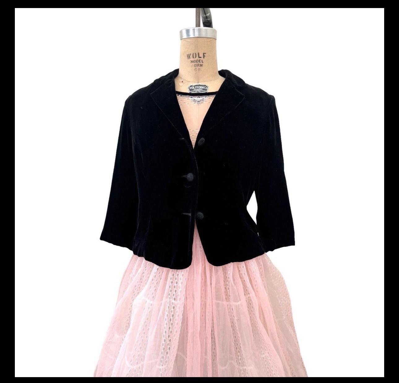 Margret O’Leary Velvet Coat Crop Jacket Silk Rayon Sz Medium Vintage