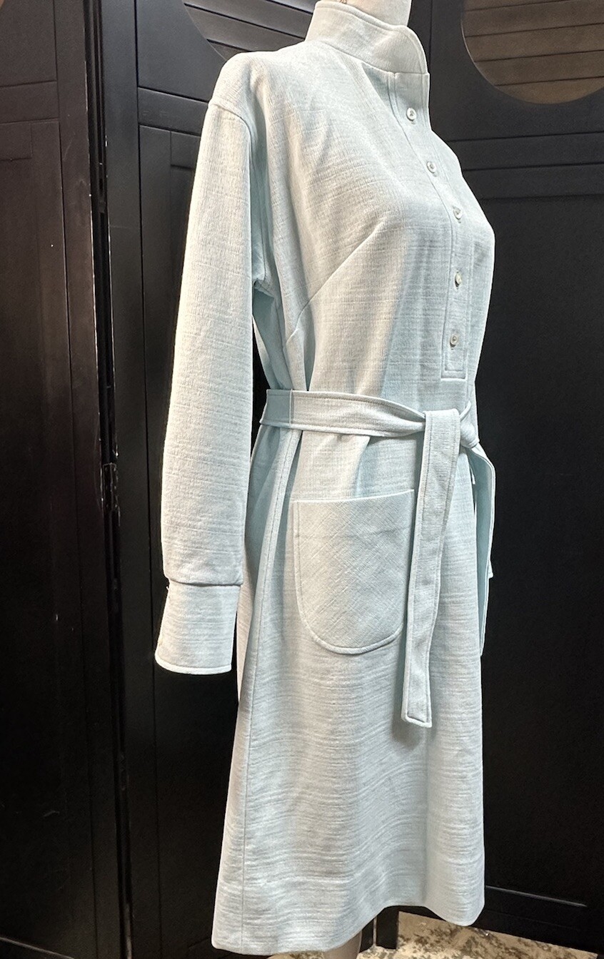 Vtg 1960s Nardis of Dallas Polyester Double Knit Dress Shift Dress Mod Size 12