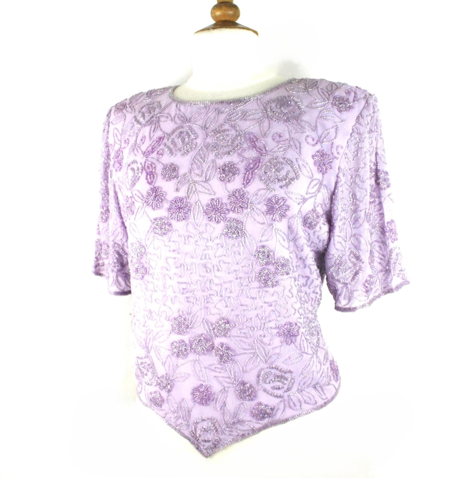 JASDEE Vintage Blouse 24″Length HandWork Bead &Embriodery on Chiffon Style F2069