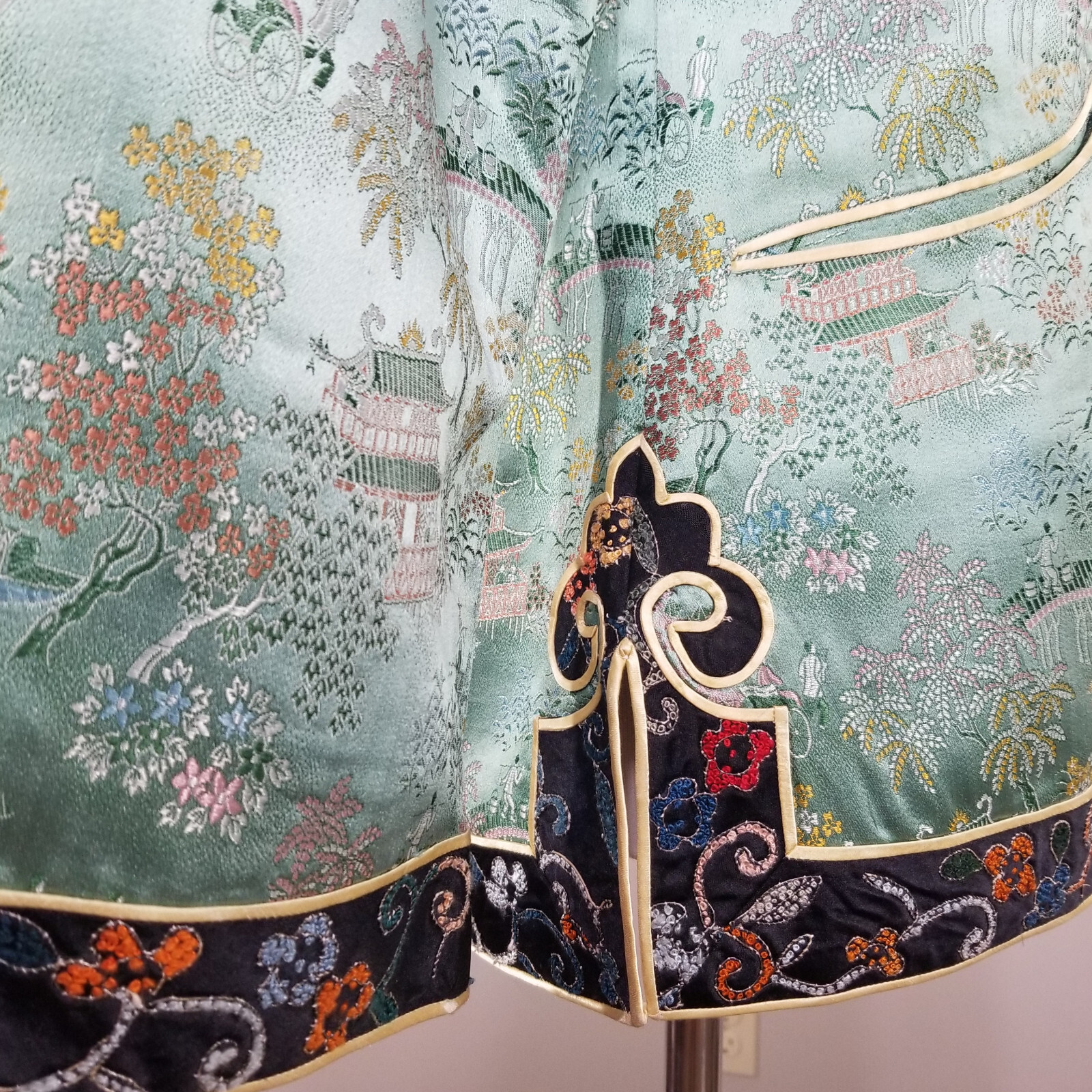 Vintage Chinese Silk Embroidered Embellished Jacket Asian Textile Art Collection