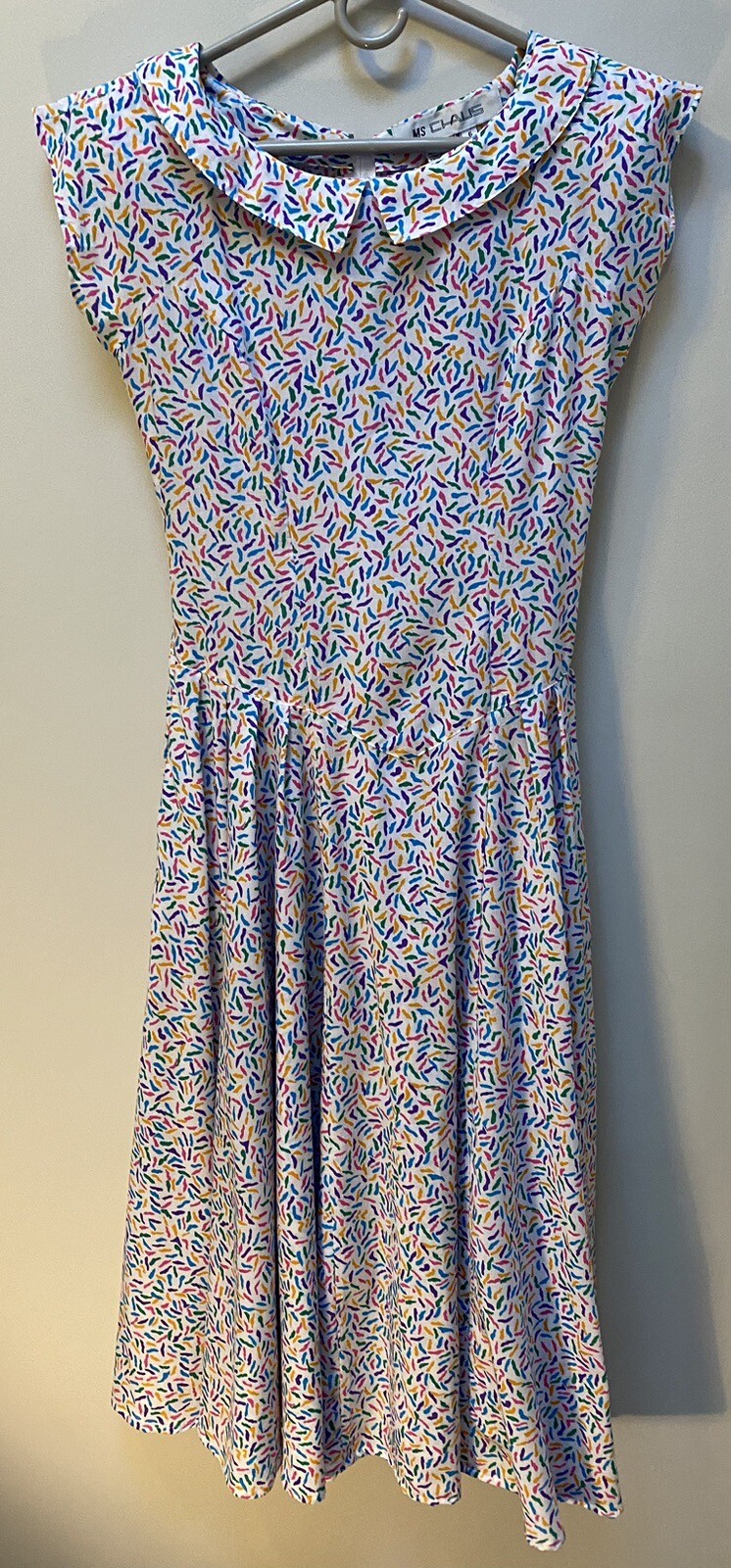 Vintage 80s Dress – Colorful, Fun Picnic Party Tea style, Size 6 By Ms Chaus